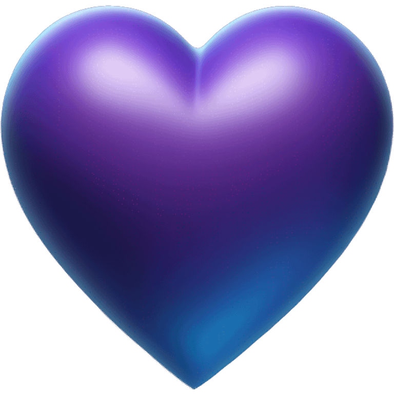 purple and blue heart shape planet with angle ring emoji