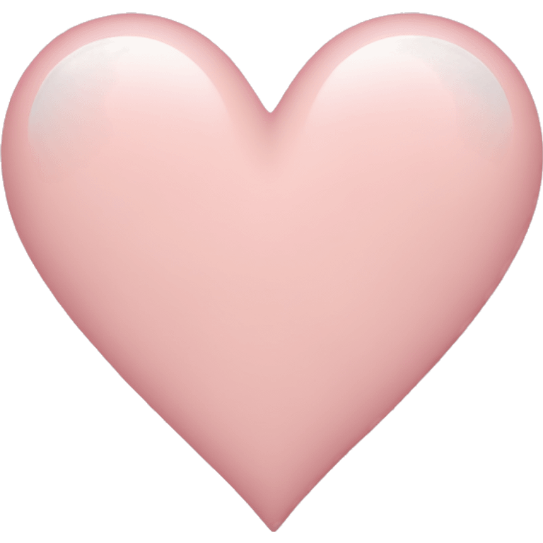 Pale pink heart emoji