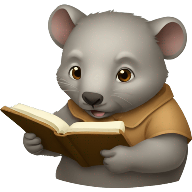 Wombat studying design emoji