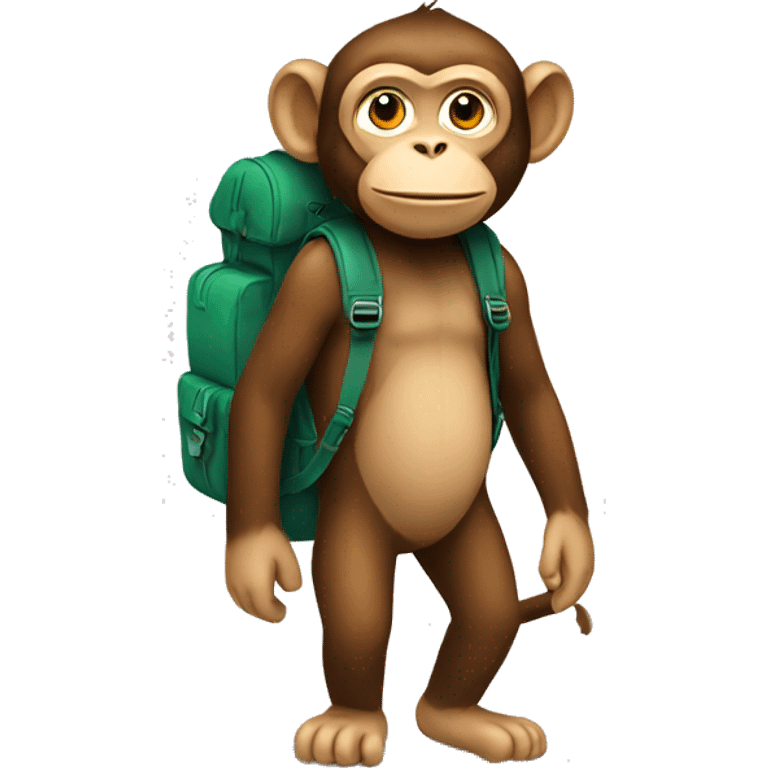 monkey with backpack emoji