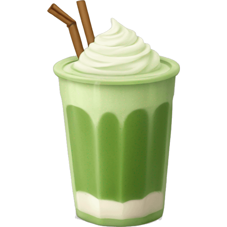 Ice matcha latte emoji