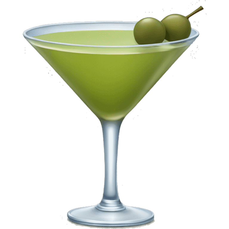 Martini with pastel olive emoji