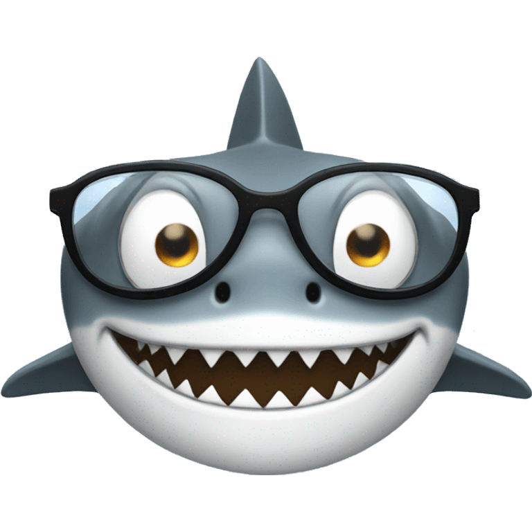 Shark with glasses emoji