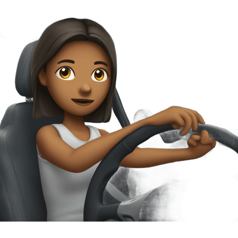 Girl driving emoji