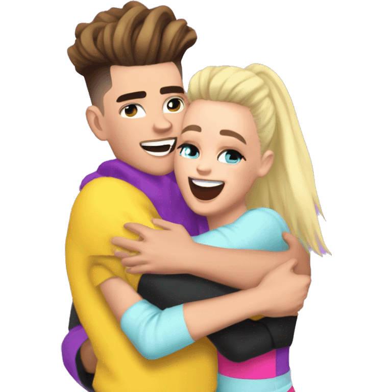 Jojo siwa hugging james charles emoji