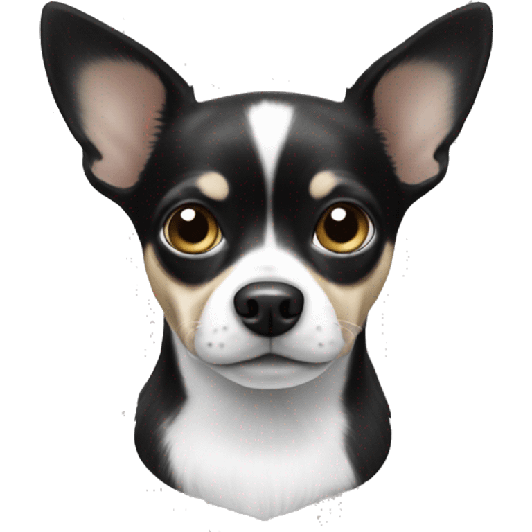 a black and white chihuahua emoji