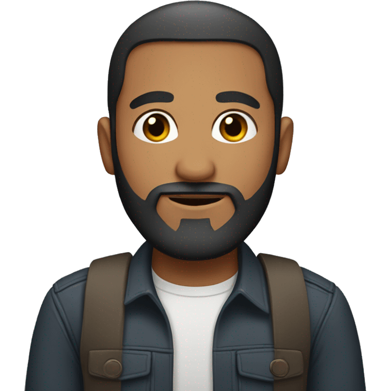 Muslim man with a beard without mustache emoji