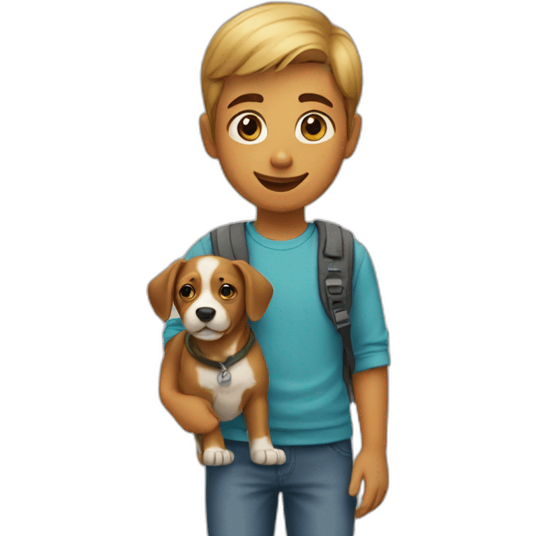 kid with dog emoji