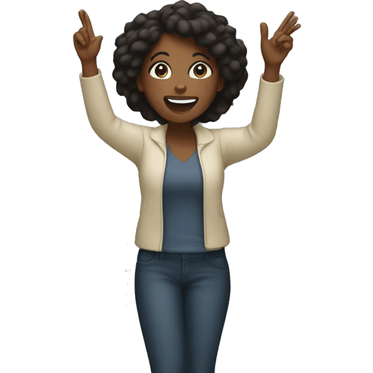 Black female praising emoji