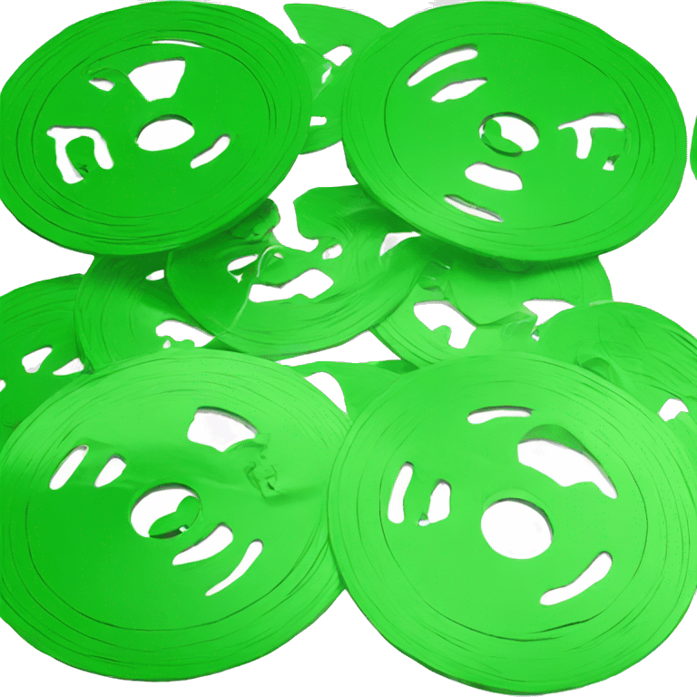 radioactive green vinyl disk emoji