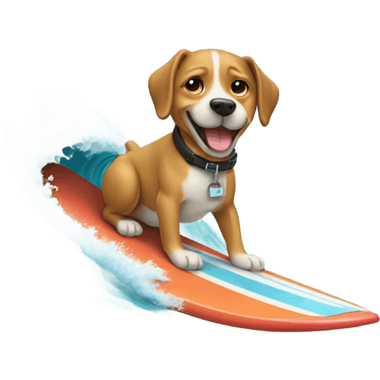 Dog surfing emoji