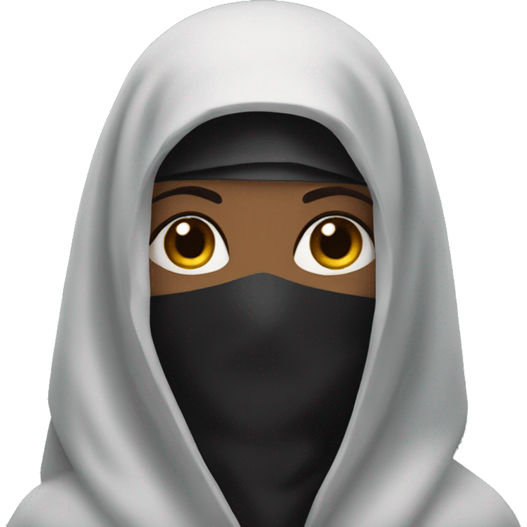 Widow mourning with a black veil on her face emoji