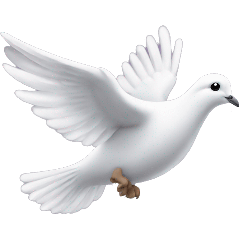 Dove flying in the sky emoji