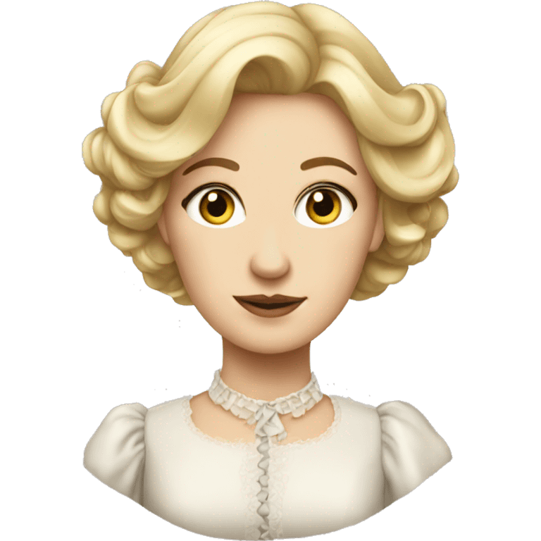 Blonde elegant Victorian woman emoji