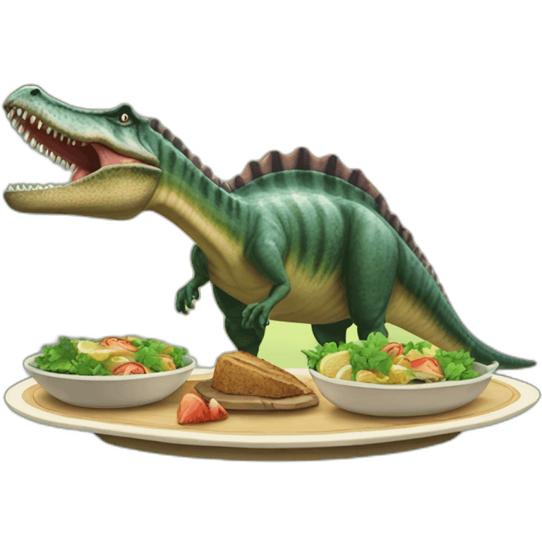 Spinosaurus dinning emoji