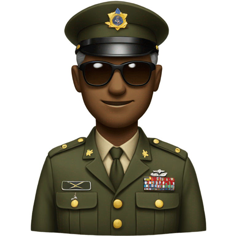 Military man wearing sunglasses emoji