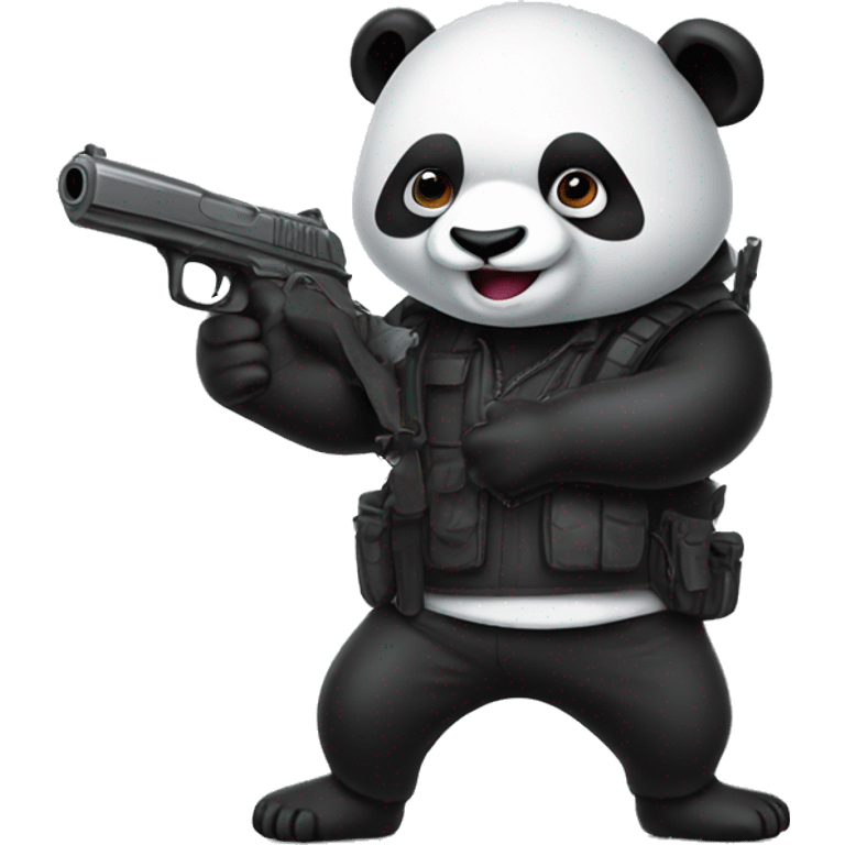 Panda with gun emoji