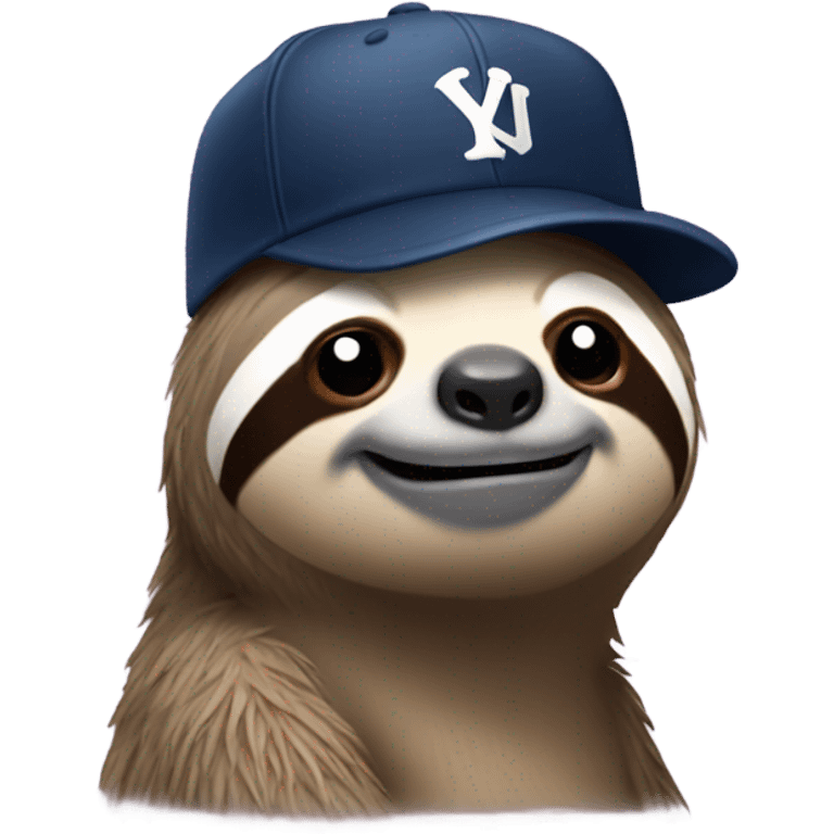 Sloth with yankee cap emoji