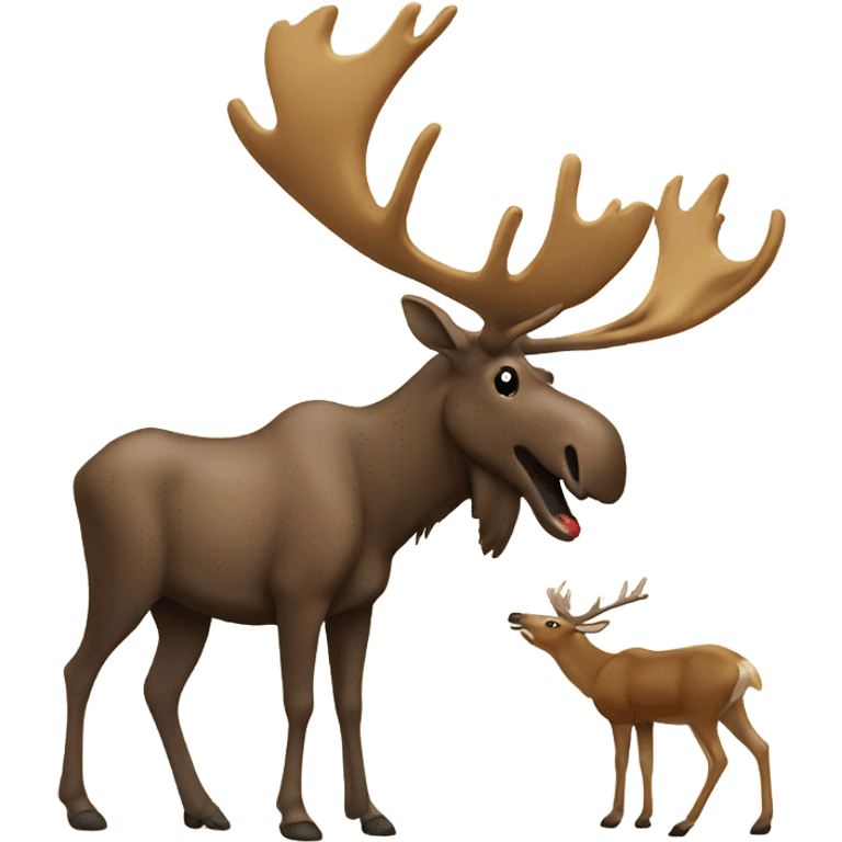 Moose eating deer  emoji