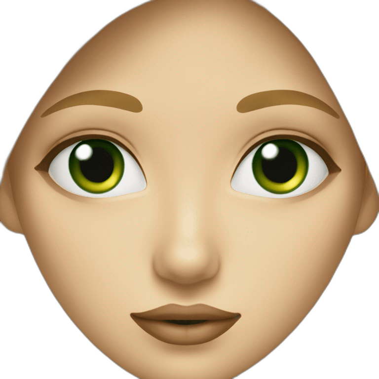 blonde girl green eyes small nose and beautiful lips emoji