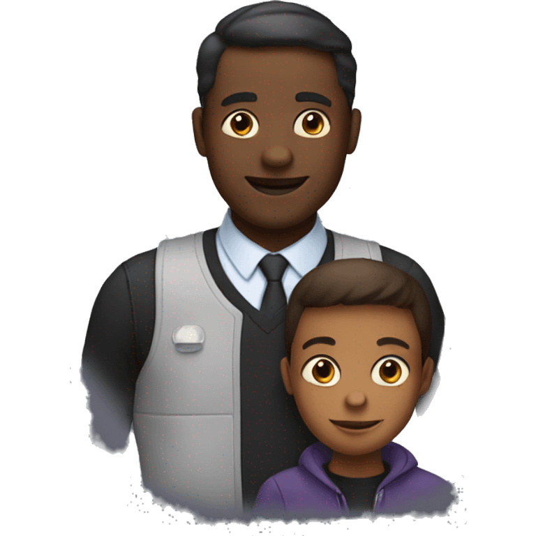 Black emoji with a dad  emoji