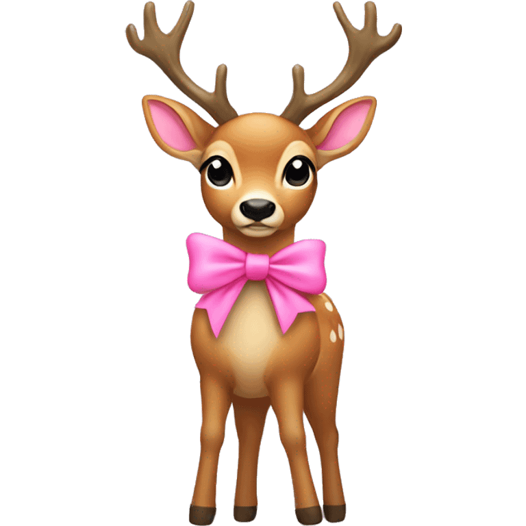 a deer with pink bow emoji