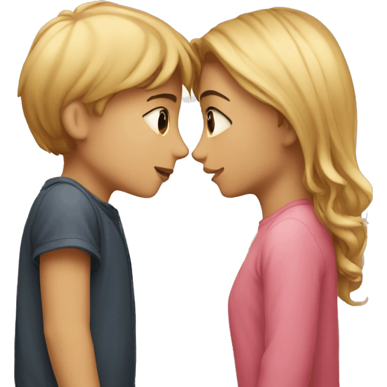 Girl kissed a boy emoji