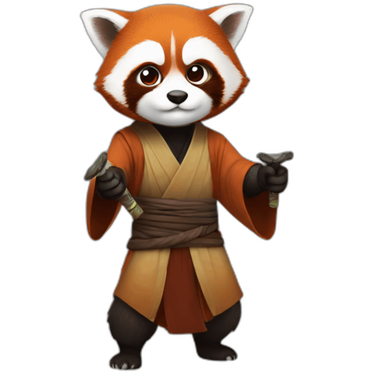 red panda jedi emoji