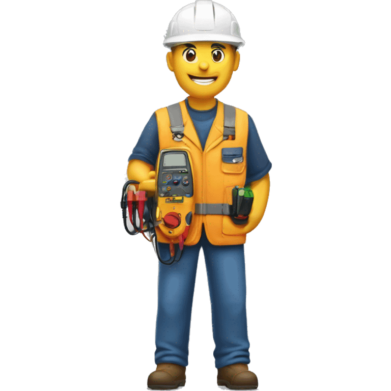 electrician with multimeter emoji