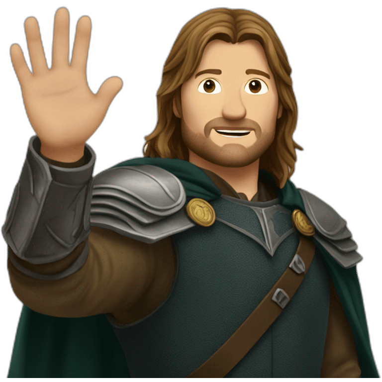 Boromir raising hand with okay sign emoji