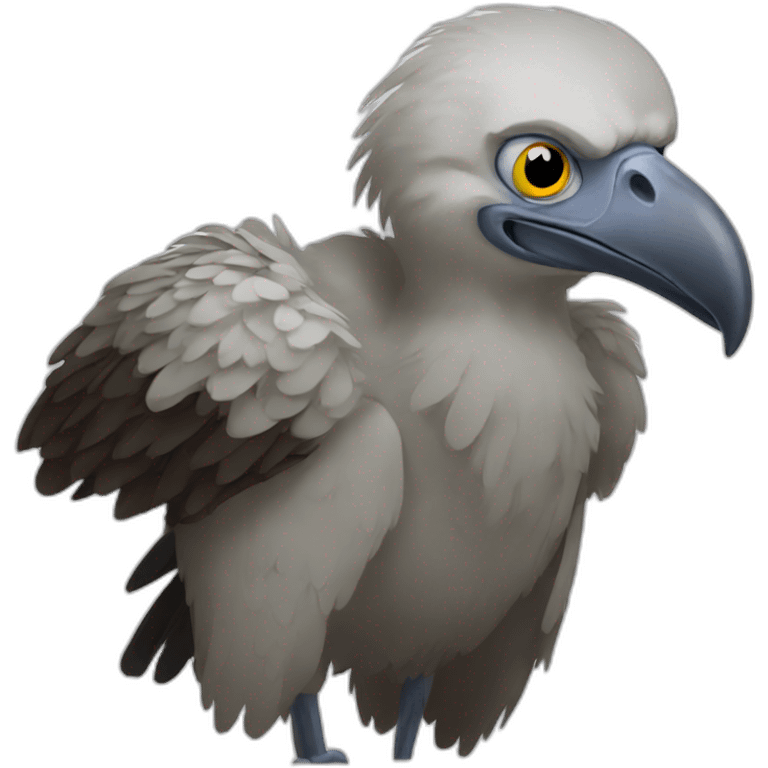 sneaky vulture with round beak emoji