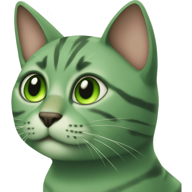 Green cat emoji