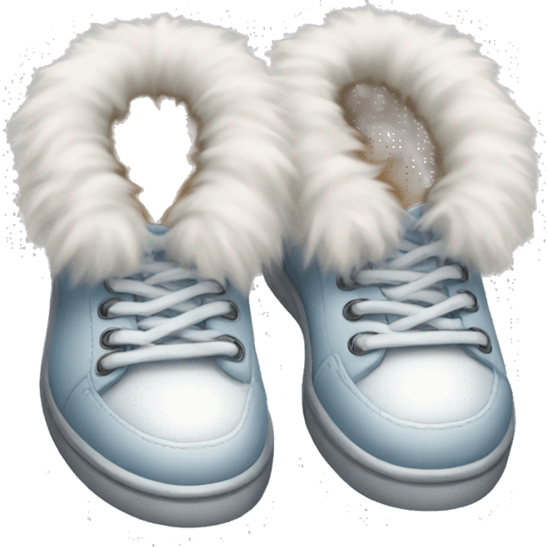 A pair of fluffy shoes emoji