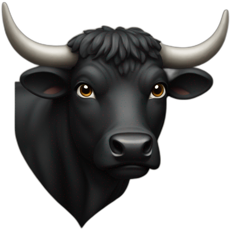 Black bull emoji