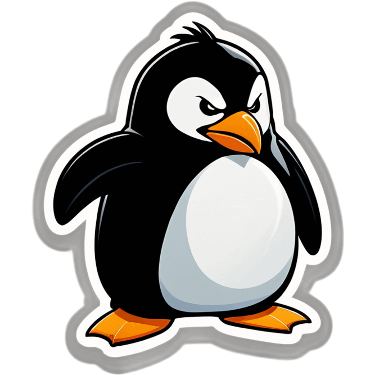 An angry penguin emoji