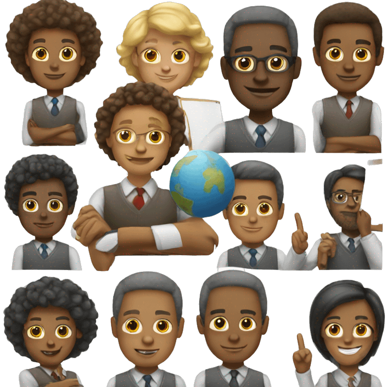 african american guy is a teacher emoji