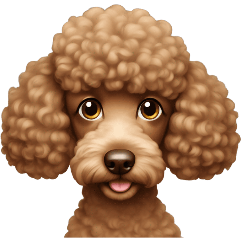 Brown poodle girl emoji