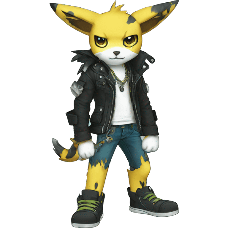 cute cool edgy punk Digimon-Fakemon-animal full body emoji