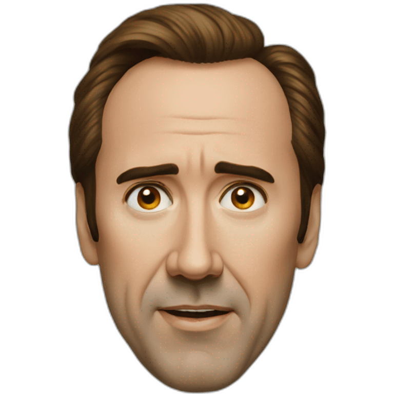 Nicolas Cage portrait emoji