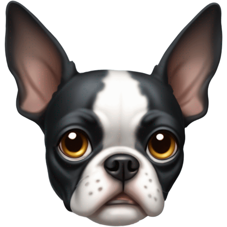 Boston terrier freezing emoji