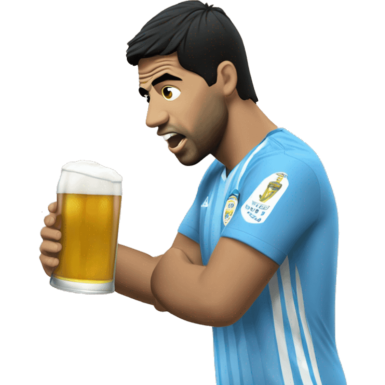 Luis Suárez drink beer emoji