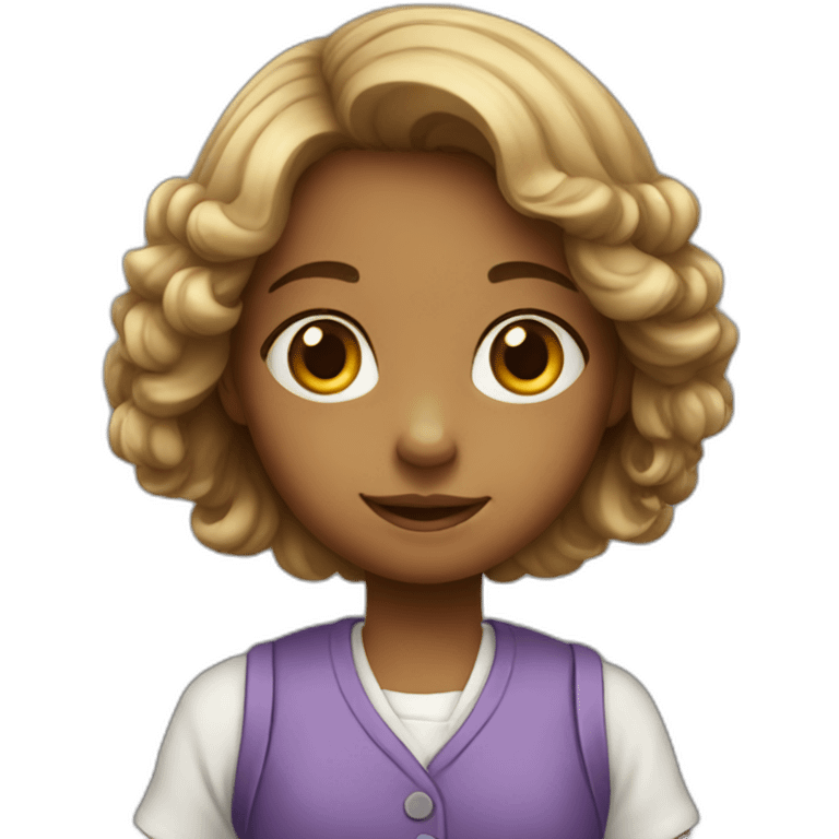 little girl in school emoji