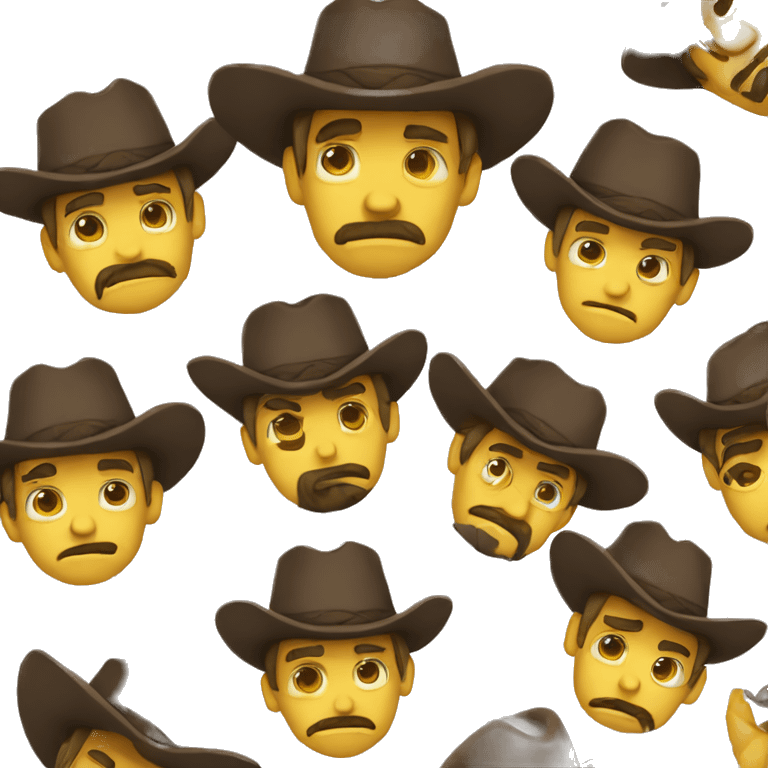 sad cowboy yellw emoji