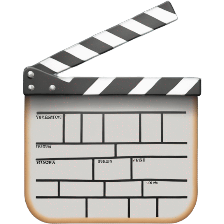  A clapperboard with a spotlight effect emoji