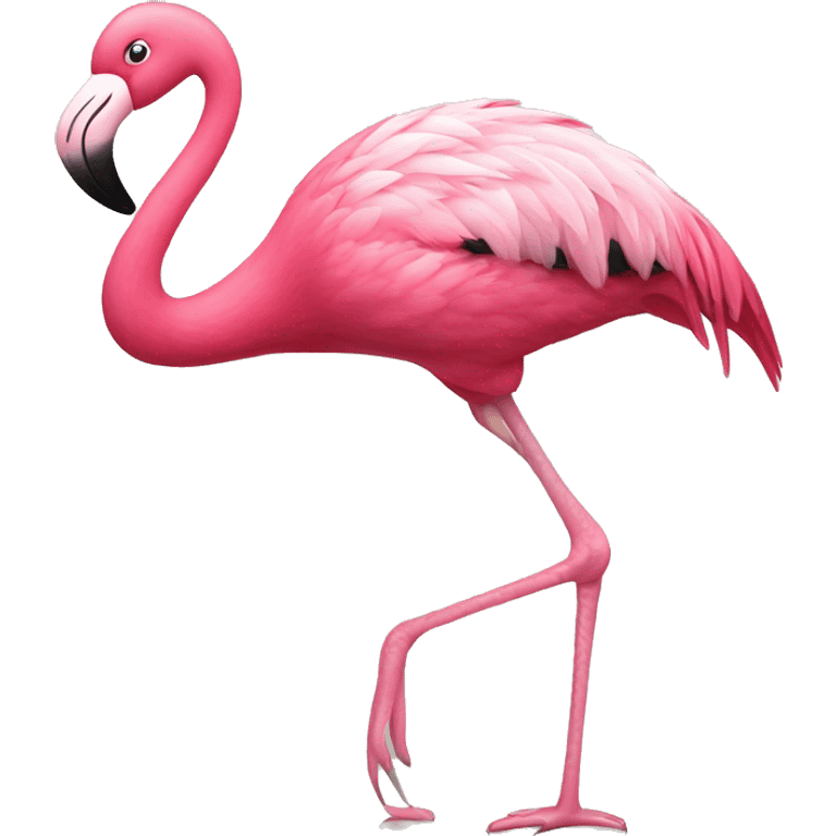 Tap dancing pink flamingo  emoji