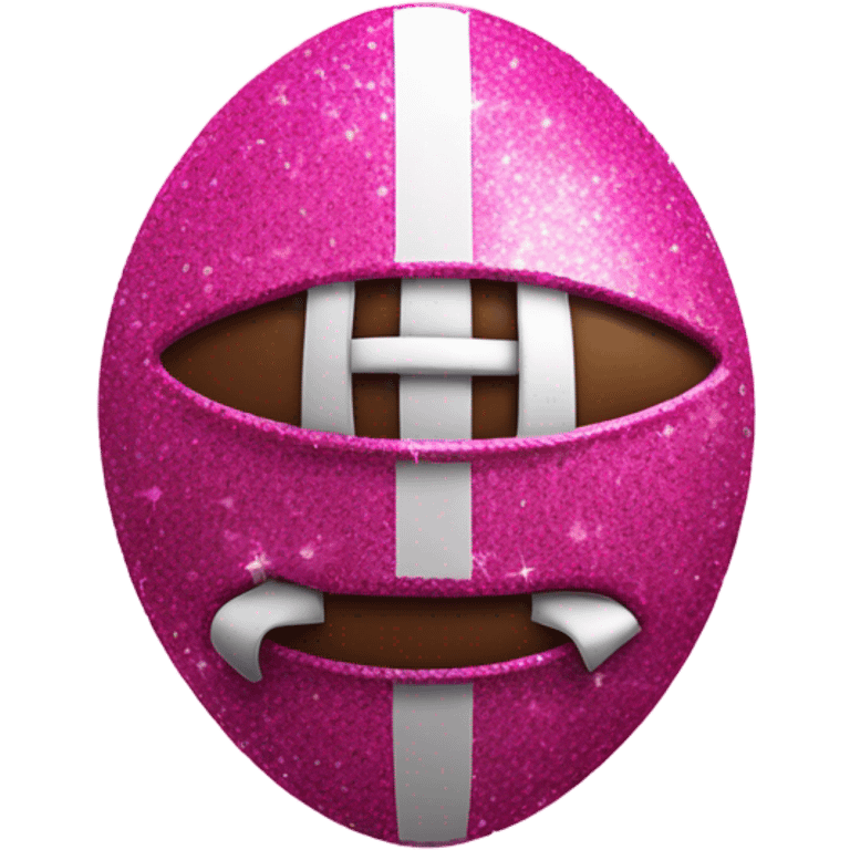 Football in pink sparkles  emoji