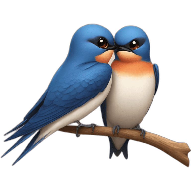 2 swallows in love emoji