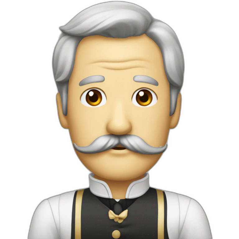 Dictateur moustachu carré emoji