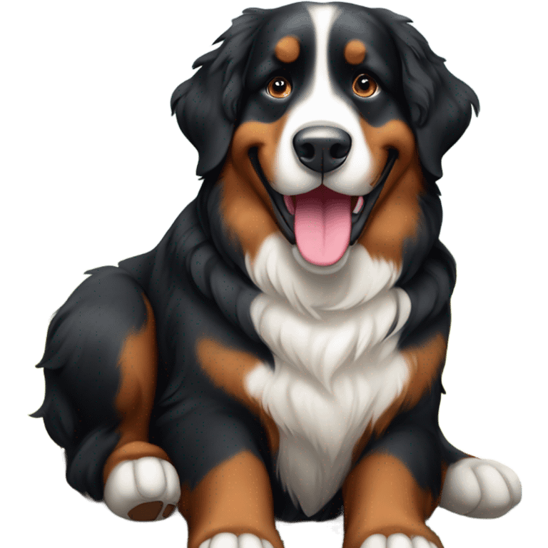 Bernese smiling outside emoji