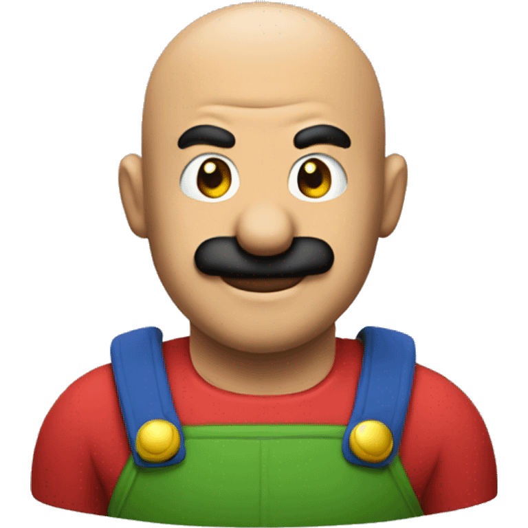 Mario with a bald head emoji